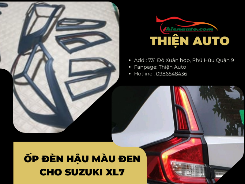 Ốp đèn hậu màu đen cho Suzuki Xl7