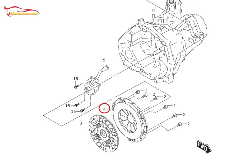 Vị trí mâm ép Suzuki Ertiga số sàn 22100-73R00-000