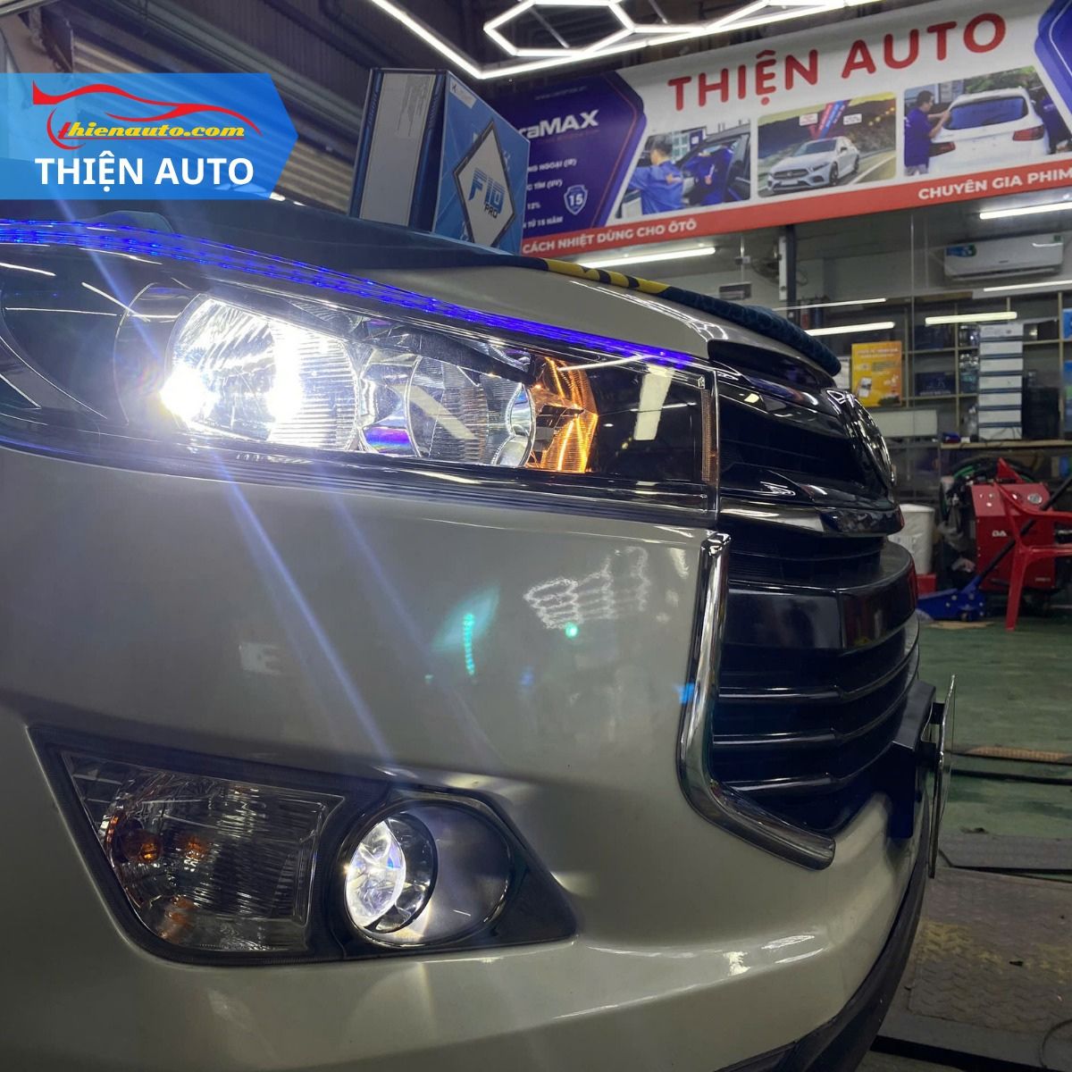 Độ đèn Mitsubishi Xpander ở vị trí đèn gầm nhằm cung cấp vùng ánh sáng rộng