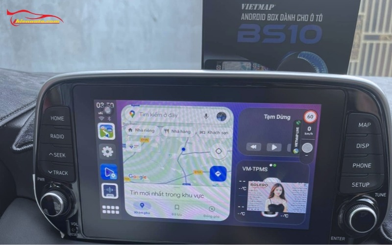 Android Box Hyundai Tucson: Hyundai Tucson 2020 lắp Android Box Vietmap BS10