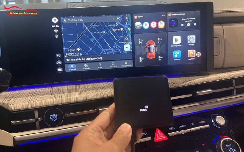 Lắp android box cho Hyundai SantaFe Android Box Hyundai SantaFe: Lắp Android Box Elliview D5 ICAR