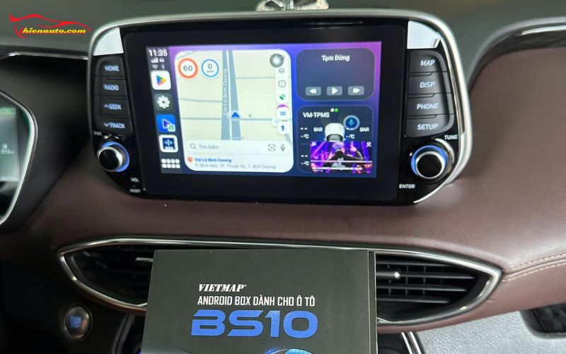 Lắp android box cho Hyundai SantaFe Android Box cho Hyundai SantaFe: Android Box Vietmap BS10