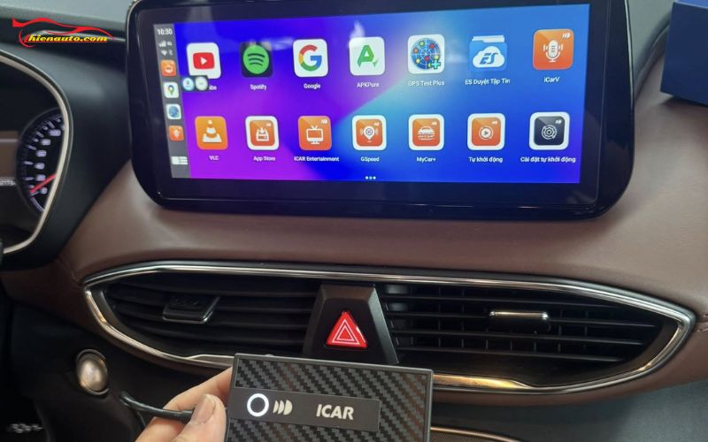 Lắp android box cho Hyundai SantaFe Android Box Hyundai SantaFe: Lắp Android Box Elliview D5 ICAR Lite