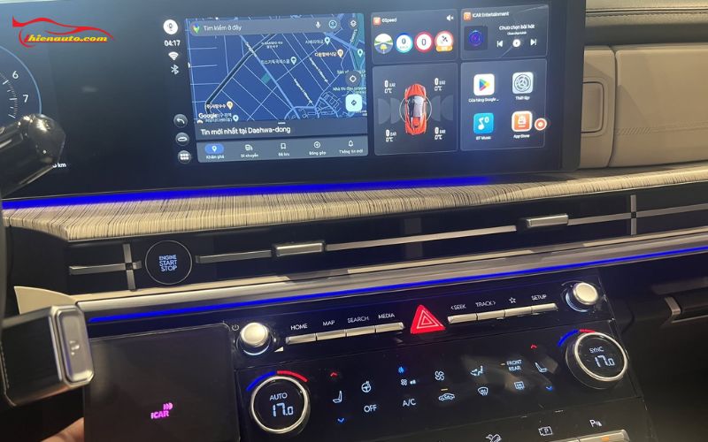 Lắp android box cho Hyundai SantaFe Lợi ích khi lắp Adroid Box Hyundai SantaFe