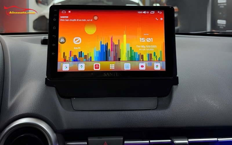 Độ màn Android Mazda 2 Loại nào tốt đáng lắp hiện nay Độ màn hình Android Mazda 2: Màn hình Android Santek 10.25inch