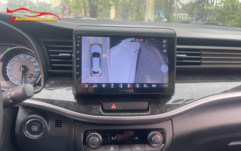 Màn hình Santek X800 360 Hình ảnh lắp màn hình Santek X800 360 tại Thiện Auto