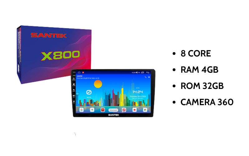 Màn hình Santek X800 360 Màn hình Santek X800 360 sở hữu cấu hình mạnh mẽ, tích hợp hàng loạt công nghệ tiên tiến