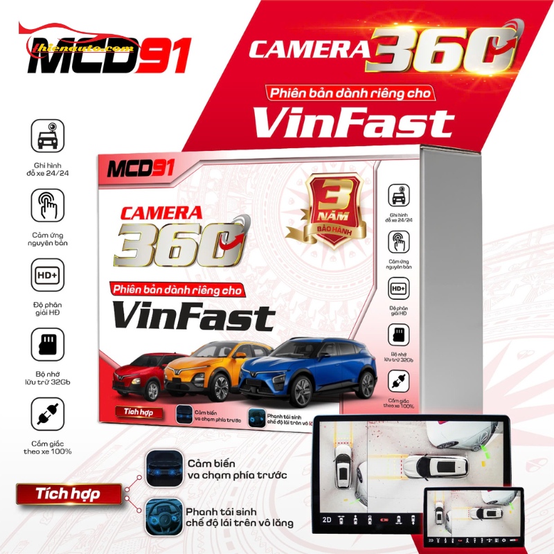 Camera 360 Vinfast VF5 Camera 360 MCD91 cho Vinfast VF5