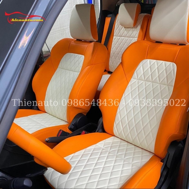 Bọc ghế da nappa Suzuki phối màu và đục lỗ CNC