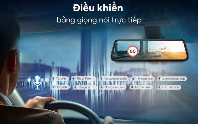 Tính năng camera hành trình Vietmap R440: Điều khiển bằng giọng