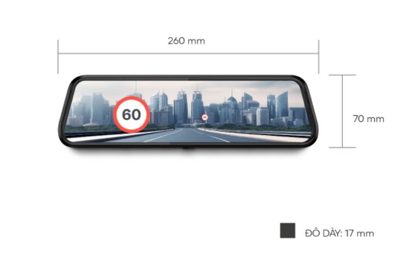 Kích thước camera hành trình Vietmap R440
