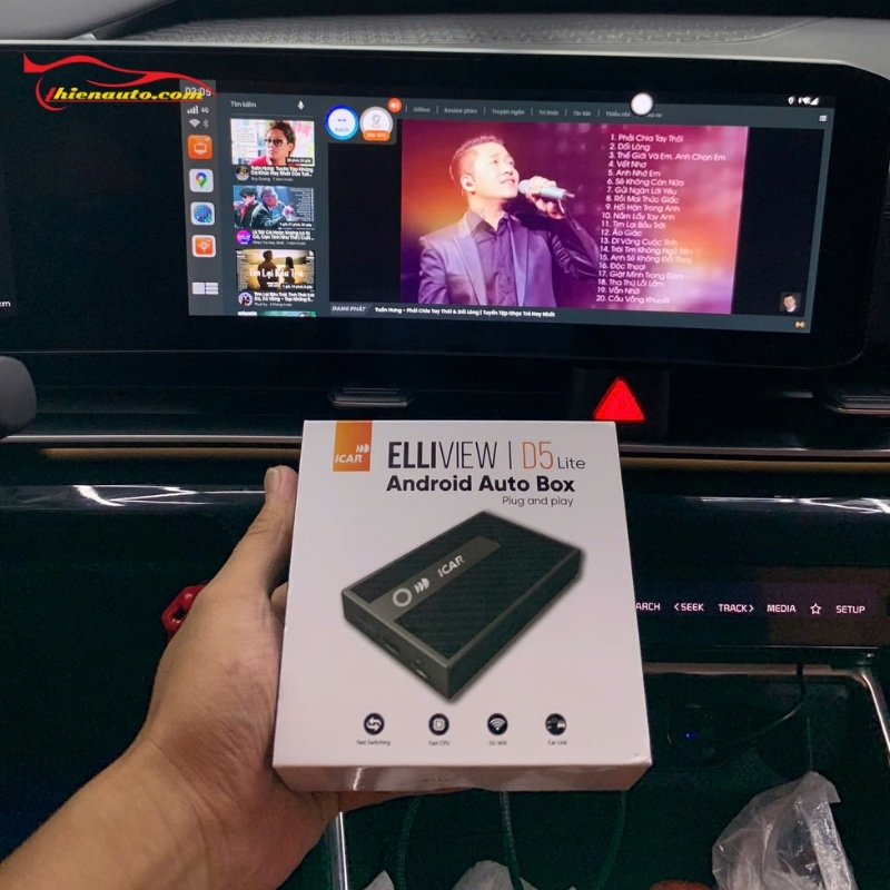 Android box Suzuki Fronx mẫu Icar Elliview D5 Lite điều khiển giọng nói ICAR V tiếng Việt