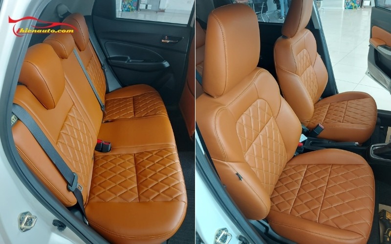 Hình ảnh thực tế bọc ghế da simili Suzuki Swift tại Thiện Auto