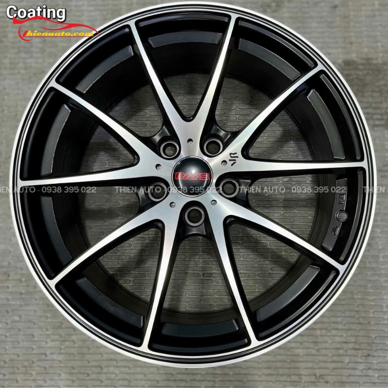 Độ mâm Vinfast Limo Green Matt Black Cosating: NS-011 18x8J ET 35 5x 114.3 CB 73.1