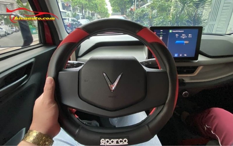 Bọc vô lăng Sparco Minio Green tại Thiện Auto