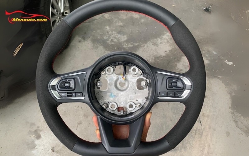 Bọc vô lăng da lộn Minio Green chống bám bấn, dễ vệ sinh