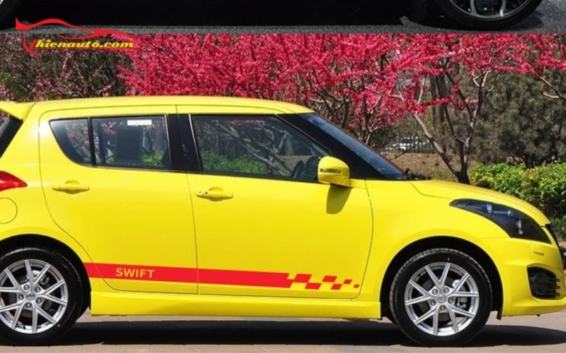 Hình ảnh thực tế mẫu dán decal Suzuki Swift được nhiều chủ xe yêu thích