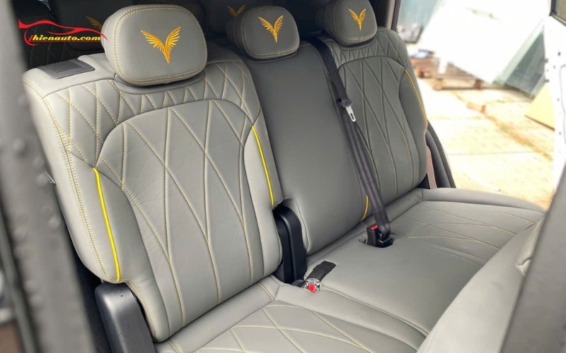 Mẫu bọc ghế da VinFast Limo Green đục lỗ CNC tại Thiện Auto