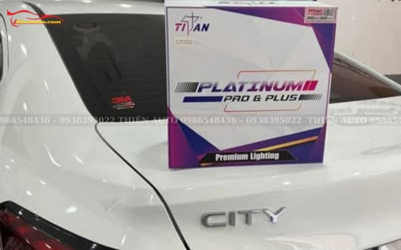 Độ đèn Honda City: Đèn bi laser Platinum Plus