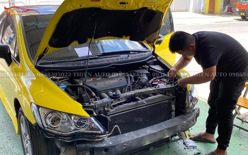 Độ đèn Honda Civic tại Thiện Auto