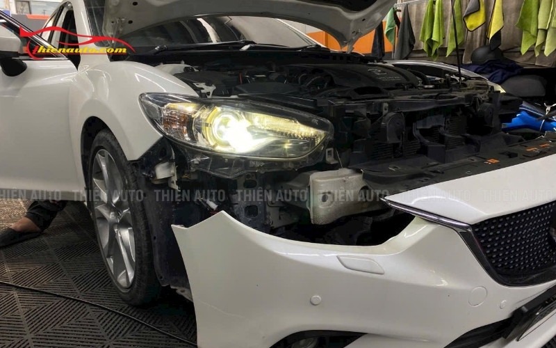 Độ đèn Mazda 6 giúp tăng chiếu sáng, lái xe an toàn