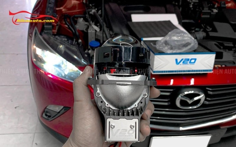 Độ đèn Mazda CX3: Bi LED X-light V20 tăng sáng vượt trội