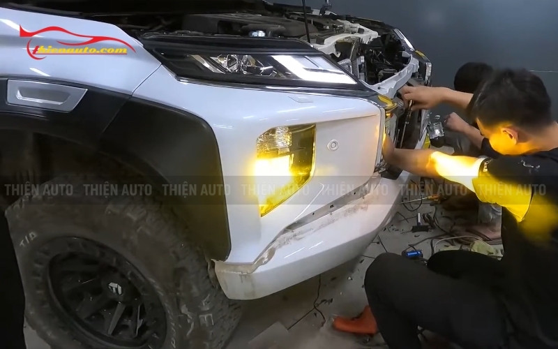 Độ đèn Mitsubishi Triton Độ đèn Mitsubishi Triton giá tốt tại Thiện Auto