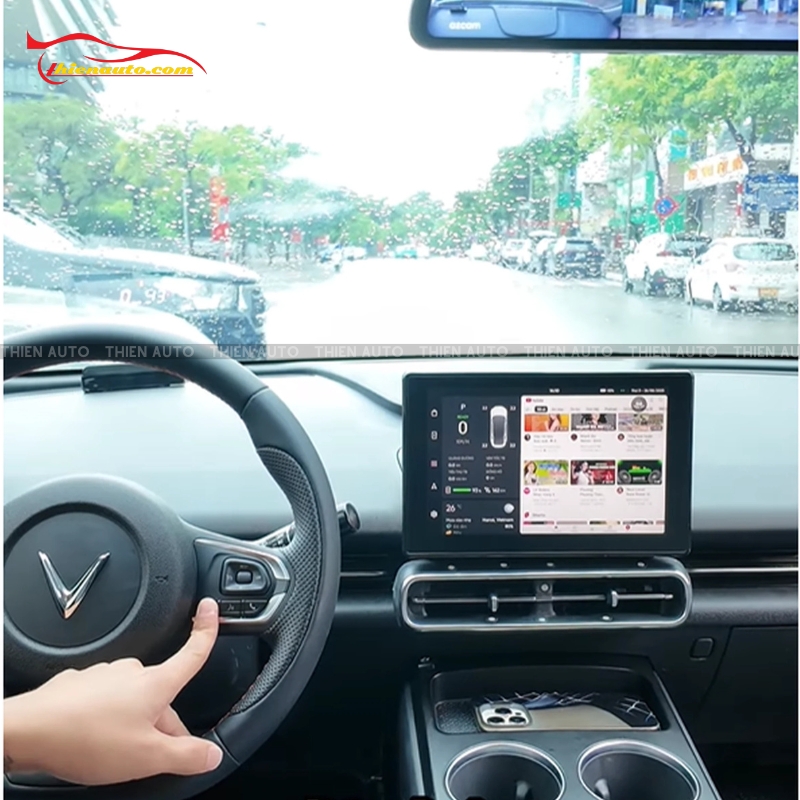 MHU Android SETCAR AI 360 Vinfast Limo Green giữ màn hình zin