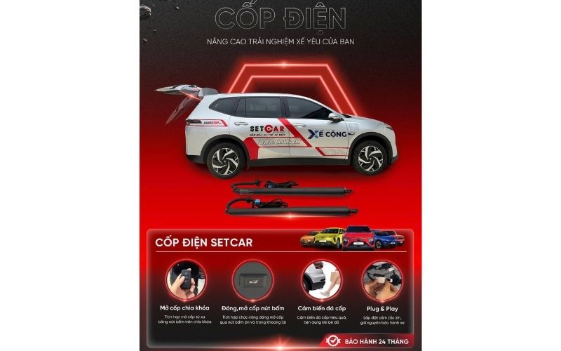 Tính năng cốp điện Setcar Vinfast VF5