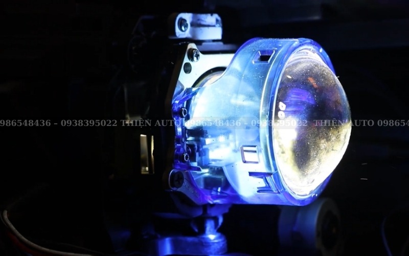 Độ đèn Kia Optima Đèn bi Laser Omega Domax Aozoom