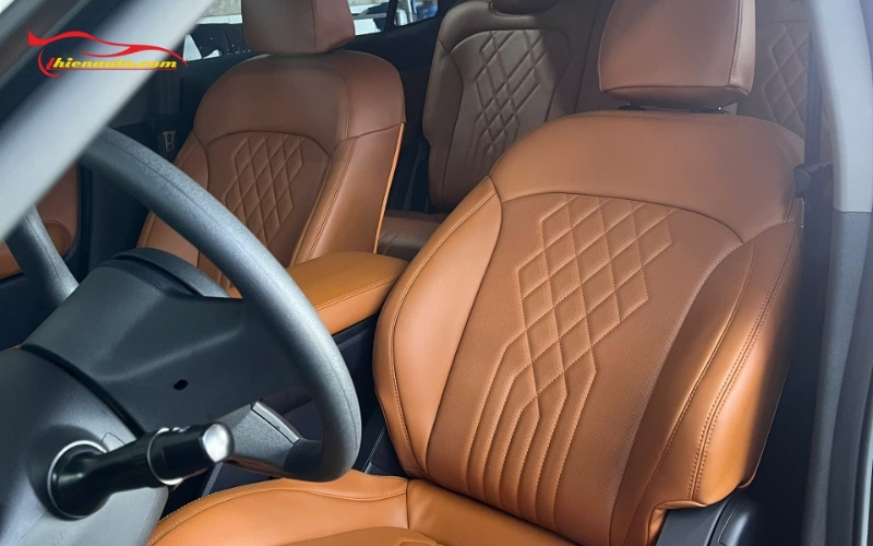 Hình ảnh mẫu may bọc ghế da cho Limo Green thực tế