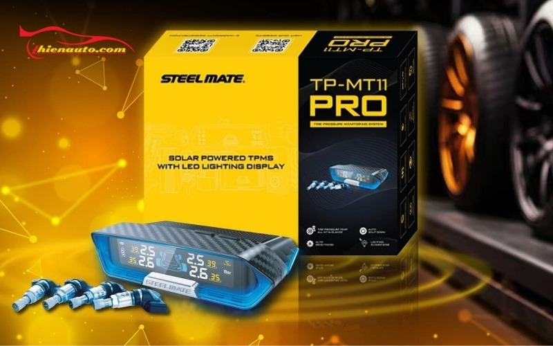 Cảm biến áp suất lốp năng lượng mặt trời Steelmate TP S23 Pro