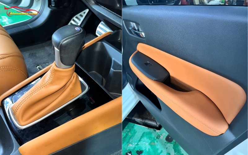 Bọc ghế da Honda City Chủ xe Honda City bọc thêm yên ngựa và tapi cửa để đồng bộ nội thất xe