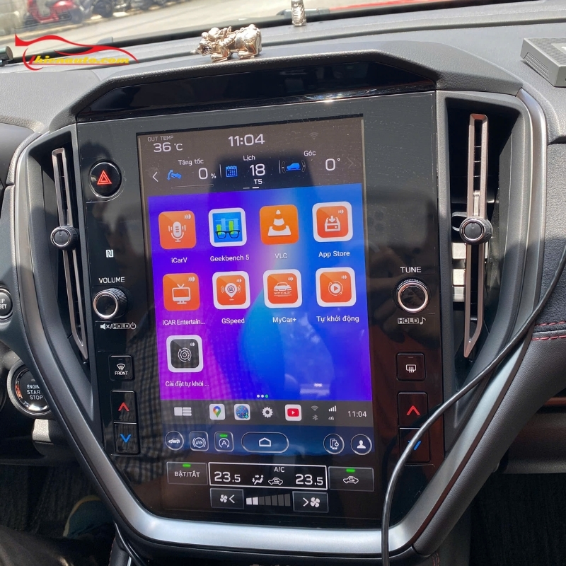 Subaru WRX 2024 lắp Android Box ICAR D5 Neo cắm giắc zin Thiện Auto thi công lắp và cài đặt giao diện cho màn hình xe bằng Android box D5 Neo