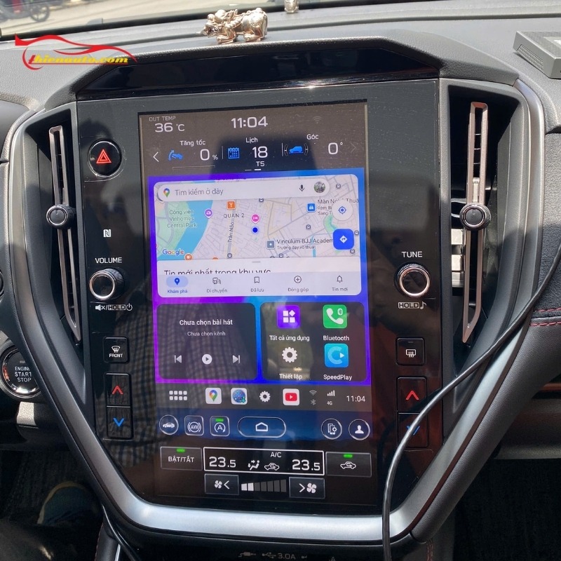 Subaru WRX 2024 lắp Android Box ICAR D5 Neo cắm giắc zin Android box D5 Neo hỗ trợ Google Maps chỉ đường, hỗ trợ đa nhiệm nhiều ứng dụng