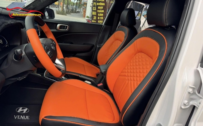 Mẫu bọc ghế da Hyundai Venue đẹp tại Thiện Auto