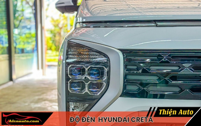 Hình ảnh độ đèn Hyundai Creta tăng sáng thực tế