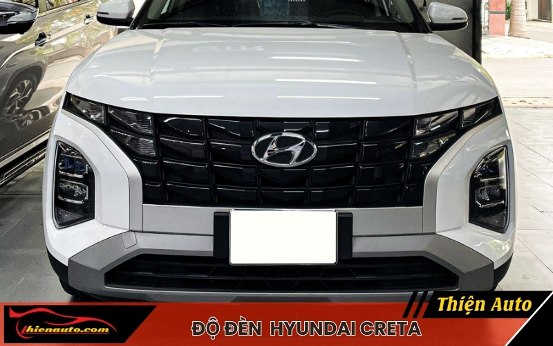 Hình ảnh độ đèn Hyundai Creta tăng sáng thực tế