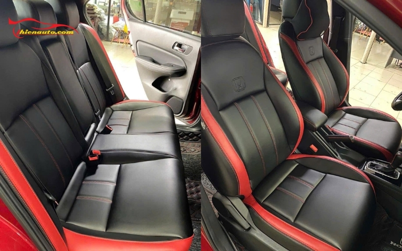 Chủ xe lựa chọn phối màu mẫu ghế da HRV đỏ - đen độc đáo