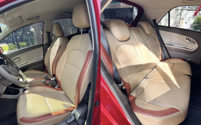 Bọc ghế da Kia Morning giúp tăng khả năng chống bám bụi, chống mốc 