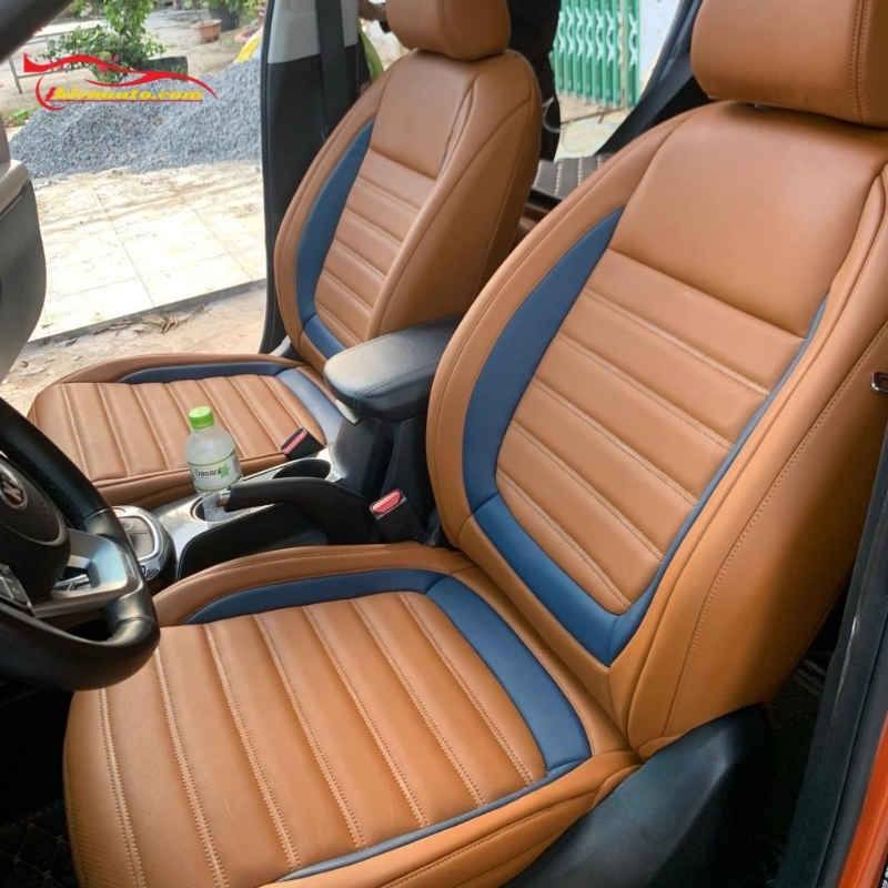 Mẫu bọc ghế da Kia Seltos may theo múi ngang