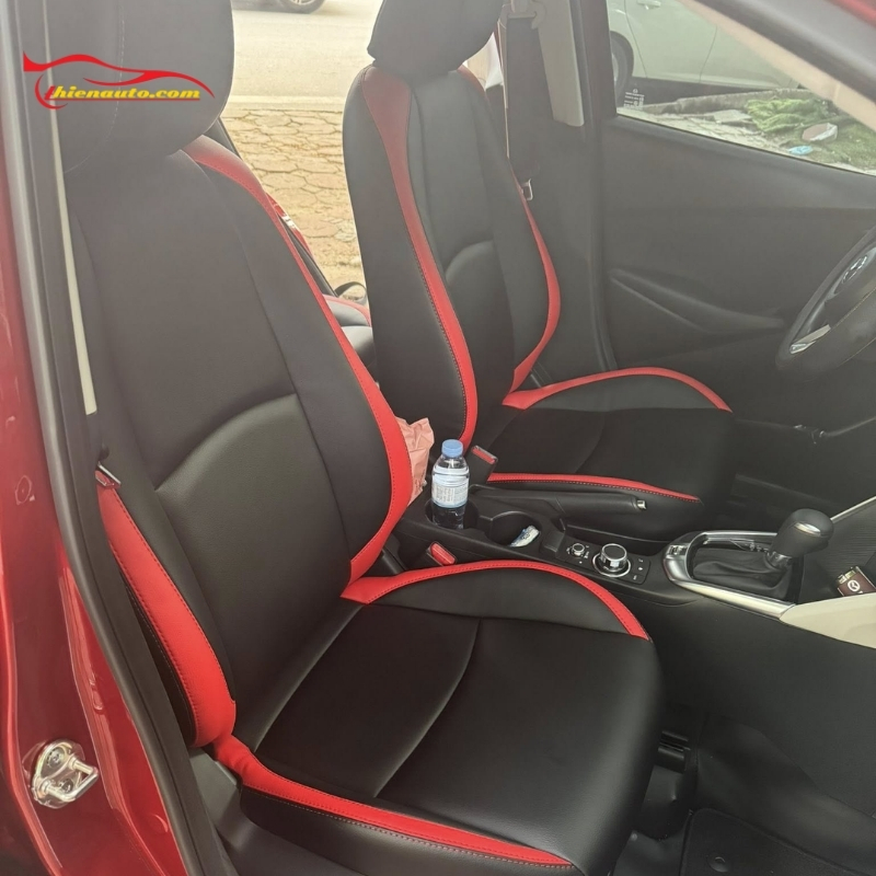 Mẫu bọc ghế da Mazda CX3 phối 2 màu