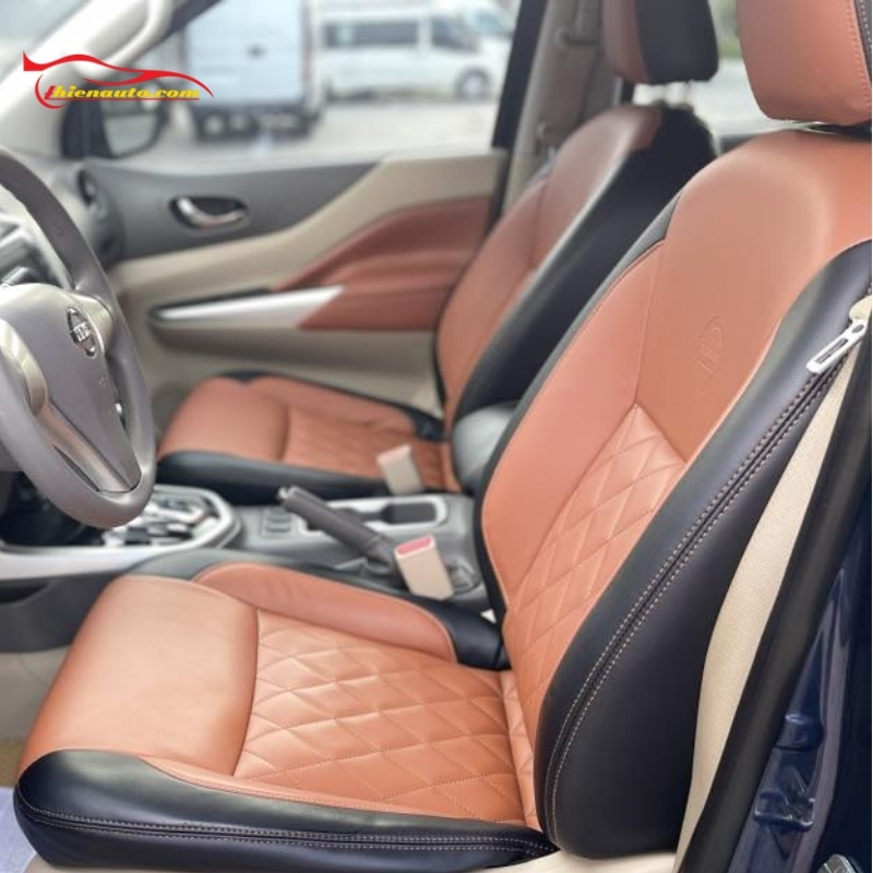 Bọc ghế da Nissan Navara có độ bền cao, chất liệu mềm mại và dễ vệ sinh