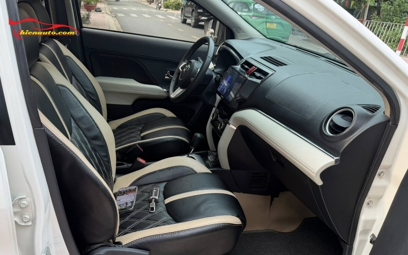 Bọc ghế da Toyota Rush Mẫu bọc ghế da Toyota Rush may hình quả trám