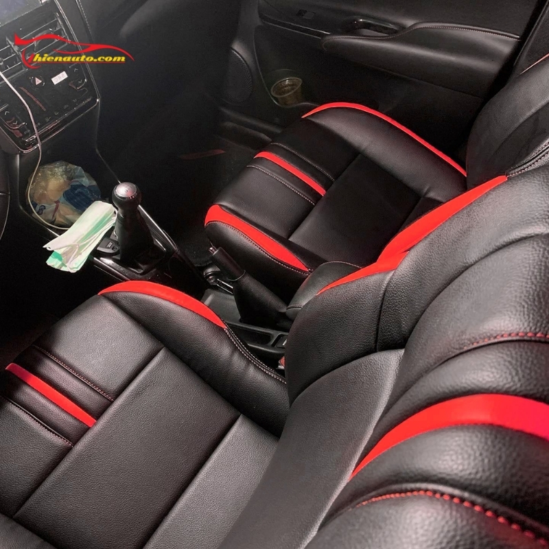 Bọc ghế da Toyota Yaris Mẫu ghế da Toyota Yaris may theo yêu cầu thiết kế của khách hàng