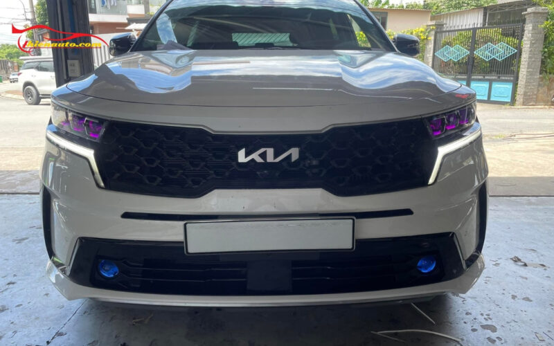 Độ đèn Kia Sorento mẫu bi gầm X-Light F10