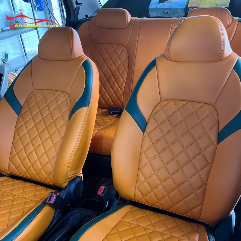 Thiện Auto thi công bọc ghế da xe 5 chỗ - 7 chỗ và nhận thiết kế thêu tên theo yêu cầu