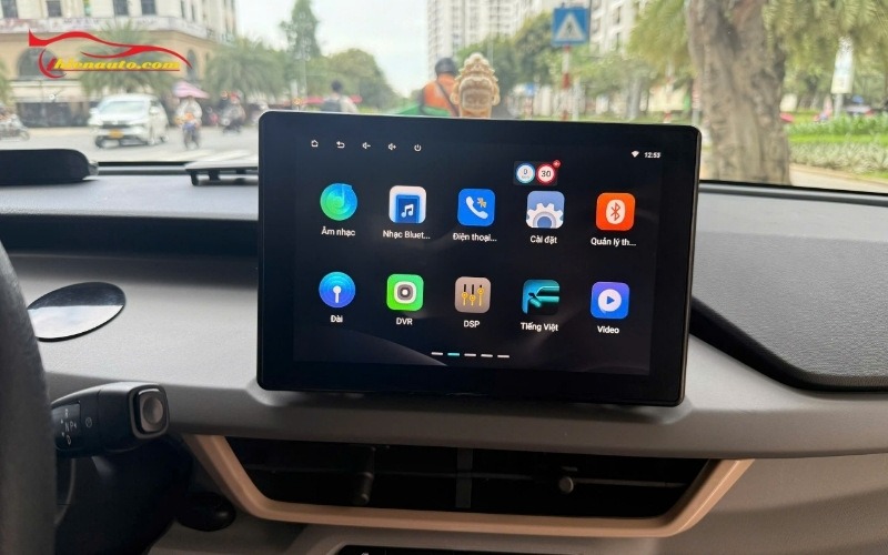Vinfast VF3 Lắp MHU Android Elliview H3 tại Thiện Auto Hình ảnh thực tế Vinfast VF3 lắp MHU Android Elliview H3 tại Thiện Auto