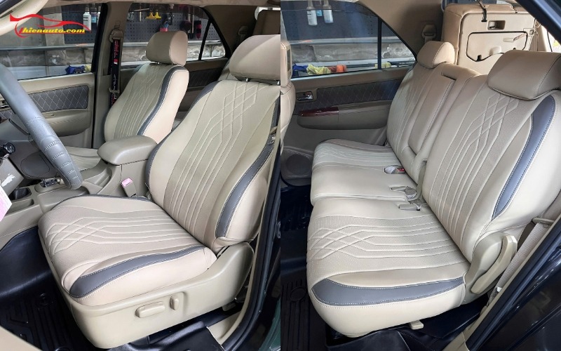Bọc ghế da Toyota Fortuner Bọc ghế da Toyota Fortuner Nappa thực tế tại Thiện Auto