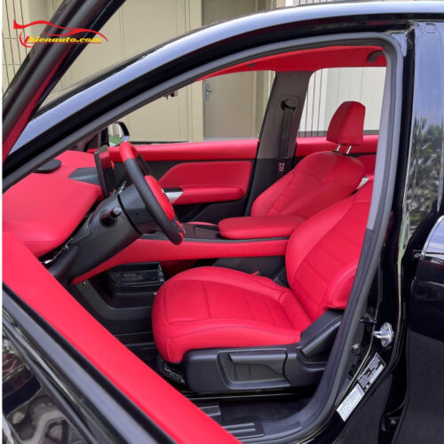 Hình ảnh đổi màu nội thất VinFast Limo Green màu đỏ thực tế tại Thiện Auto 